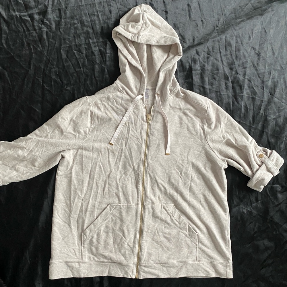 Chico's Zenergy cream Hooded sweatshirt
